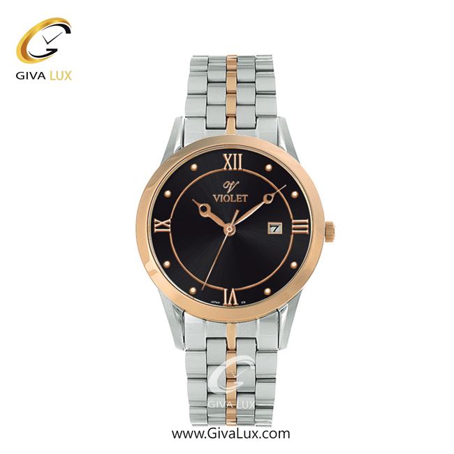 ساعت مچی اورجینال زنانه ویولت VIOLET رزگلد-نقره ای | نقره ای-رزگلد| مشکی| کد رفرنس 0578/2